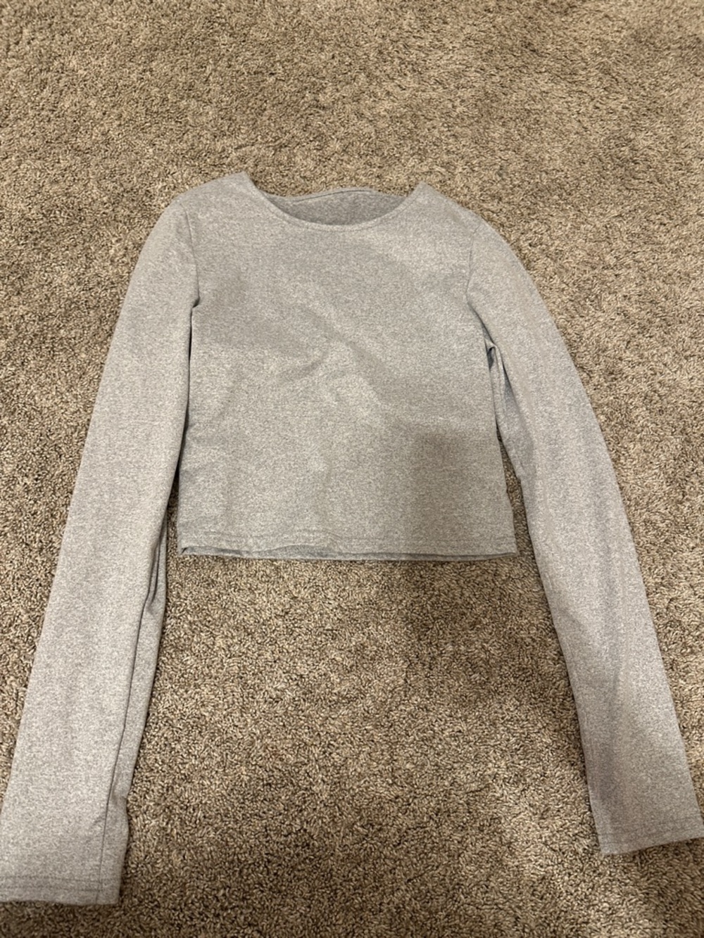 Silver Long-Sleeve Crop Top - Women's Shimmer Knit